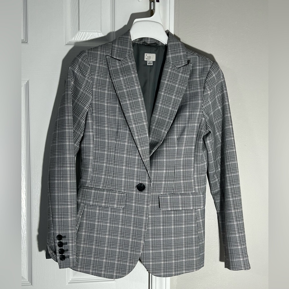 Blazer plaid - Pink - White - Gray